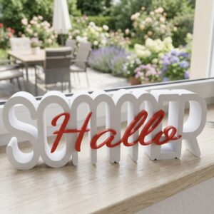 3D-Druck PLA Gartendeko Sommerdekoration Summer Decoration FDM Hallo Sommer