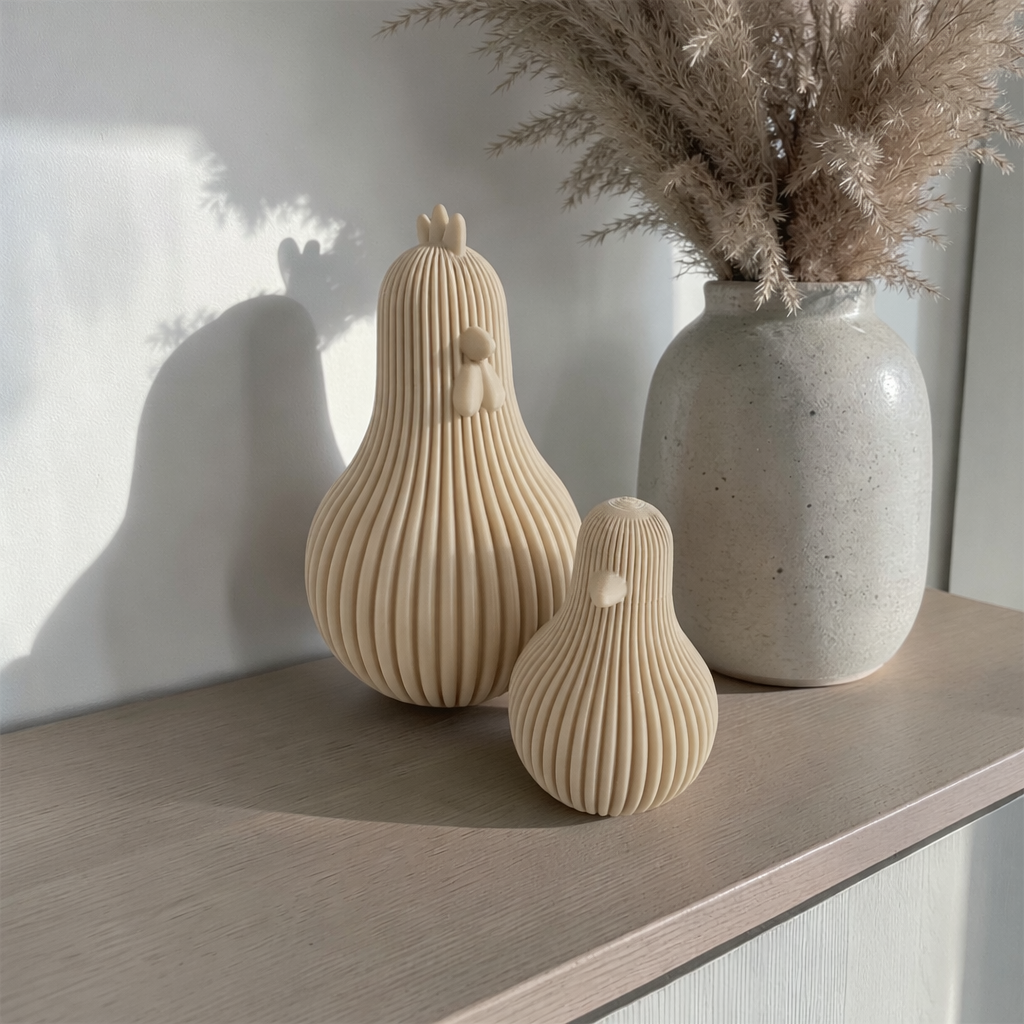 3D Druck PLA Chicken Combo Ostern Skandi Deko 3D-Druck Boho Stil