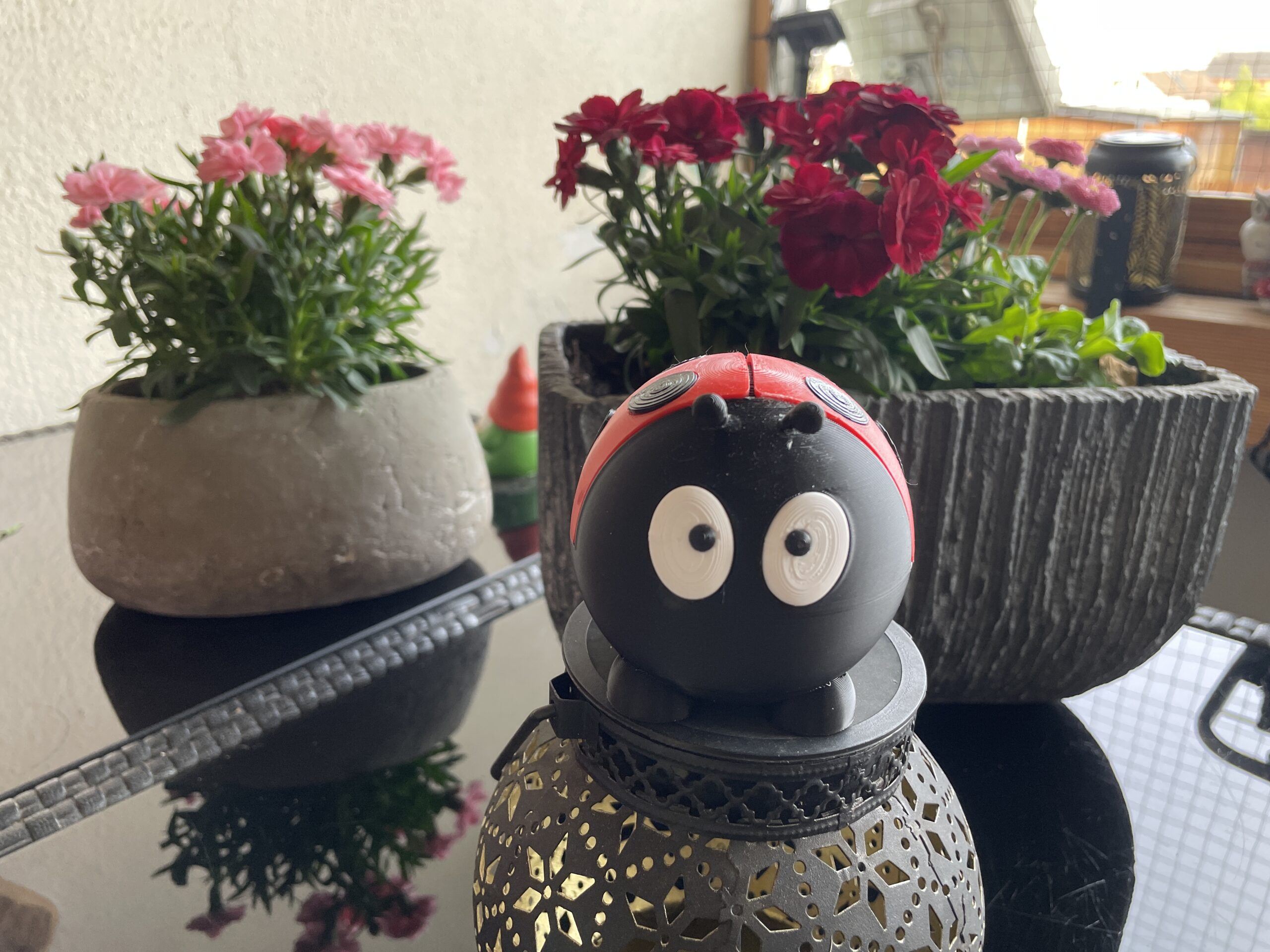 3D-Druck PLA Marienkäfer Gartendeko Sommerdekoration