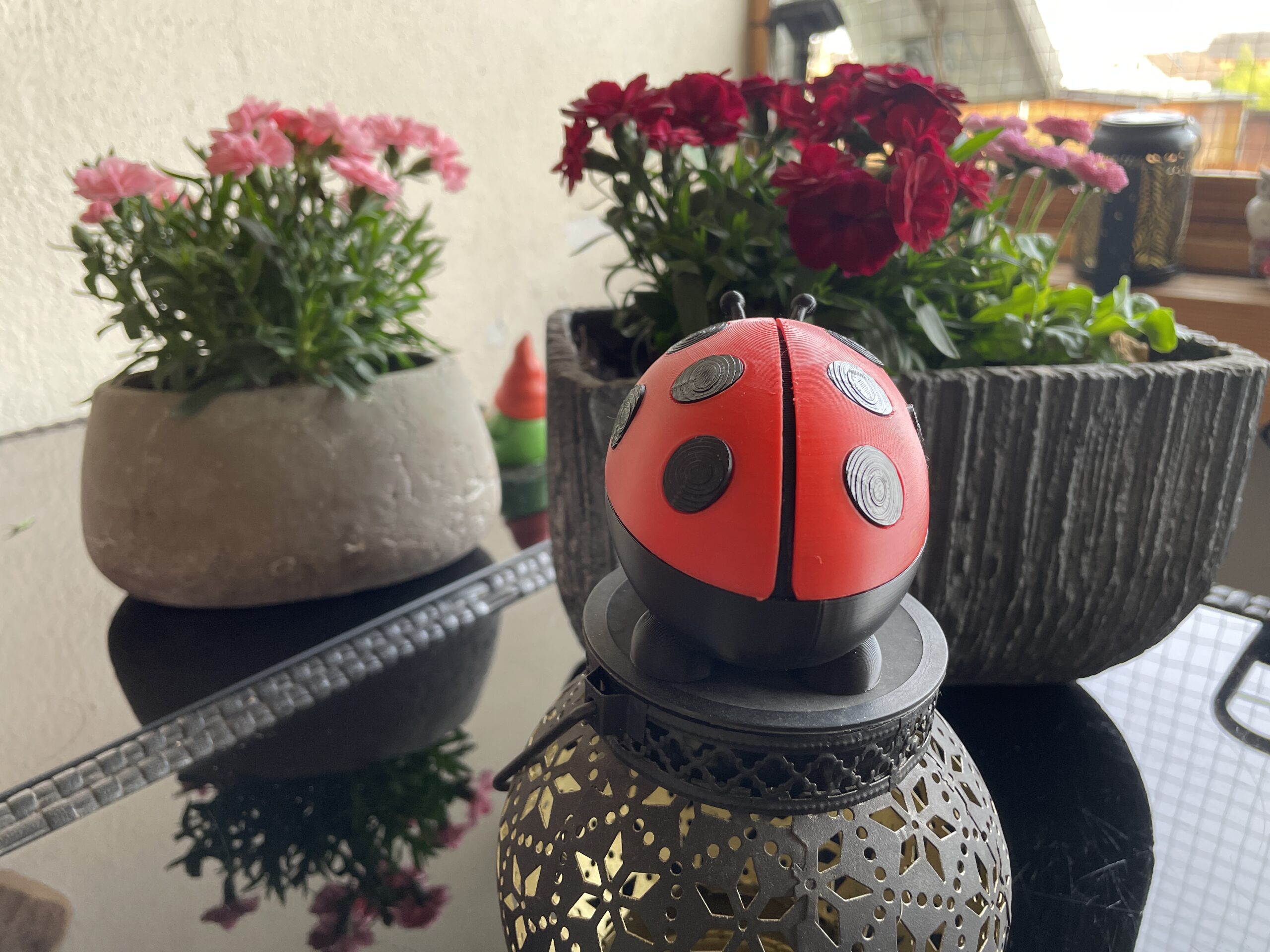 3D-Druck PLA Marienkäfer Ladybug Gartendeko Sommerdekoration Summer Decoration FDM