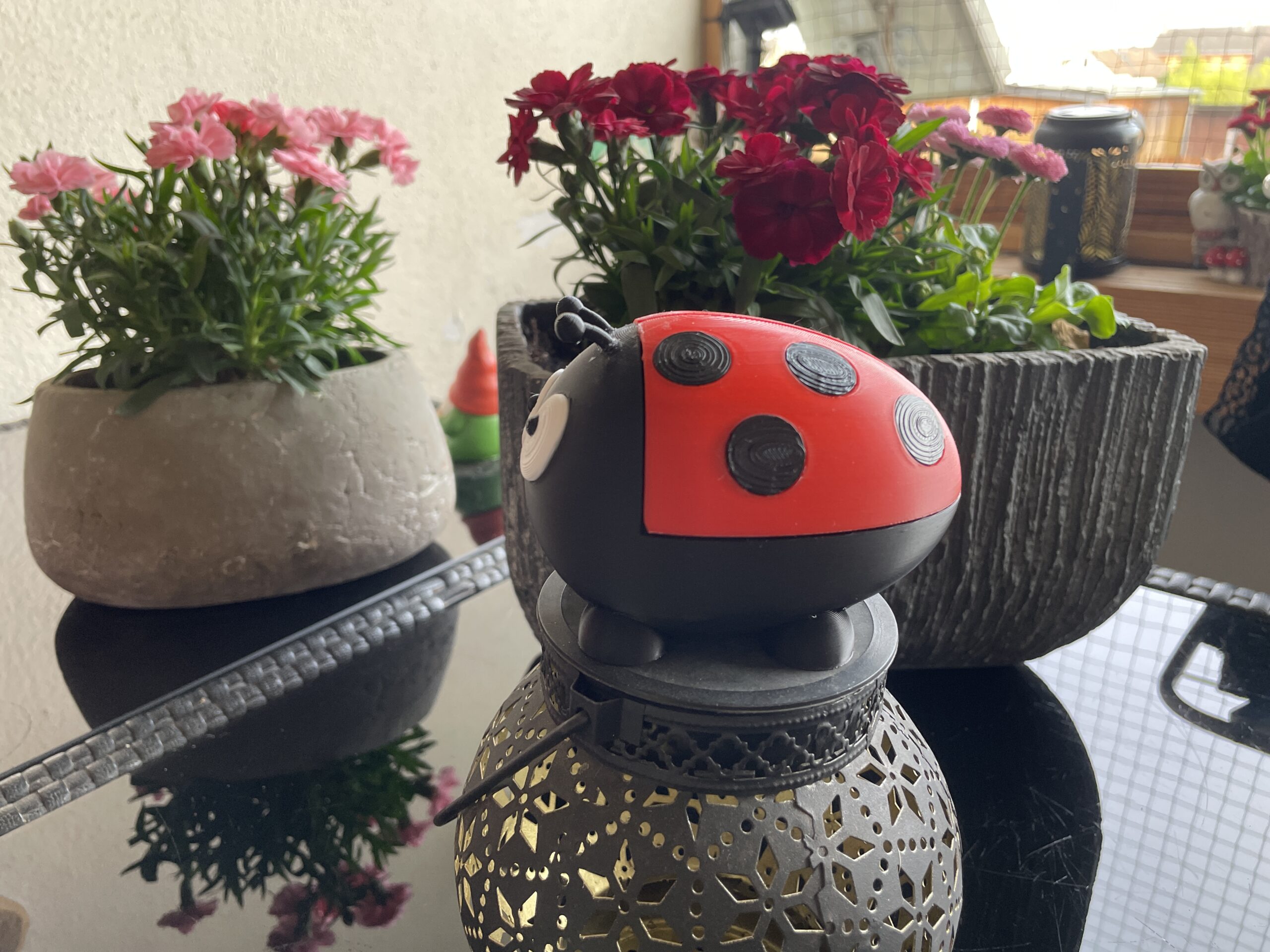 3D-Druck PLA Marienkäfer Ladybug Gartendeko Sommerdekoration Summer Decoration FDM