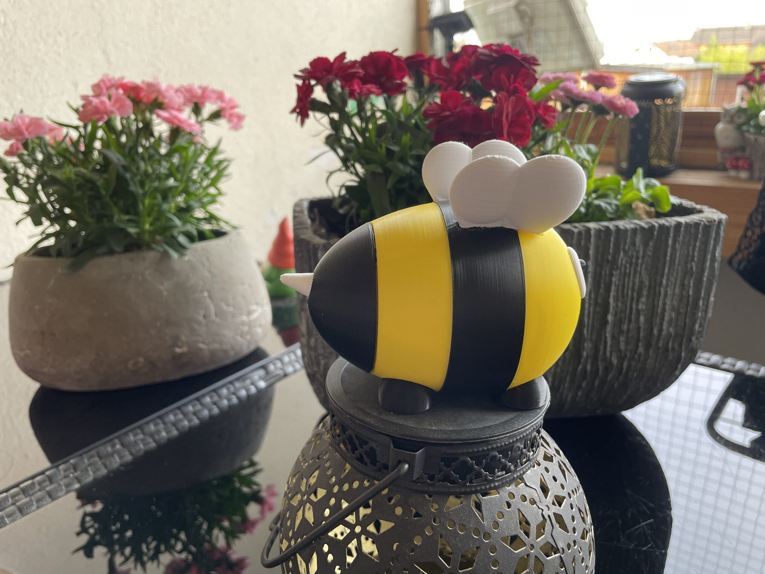 3D-Druck PLA Biene Bee Bumblebee Hummel Gartendeko Sommerdekoration Summer Decoration FDM