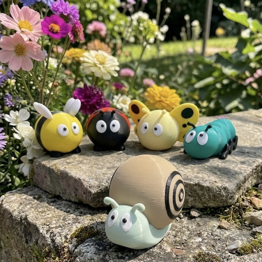 3D-Druck PLA Chubby Friends Gartendeko Sommerdekoration Summer Decoration FDM