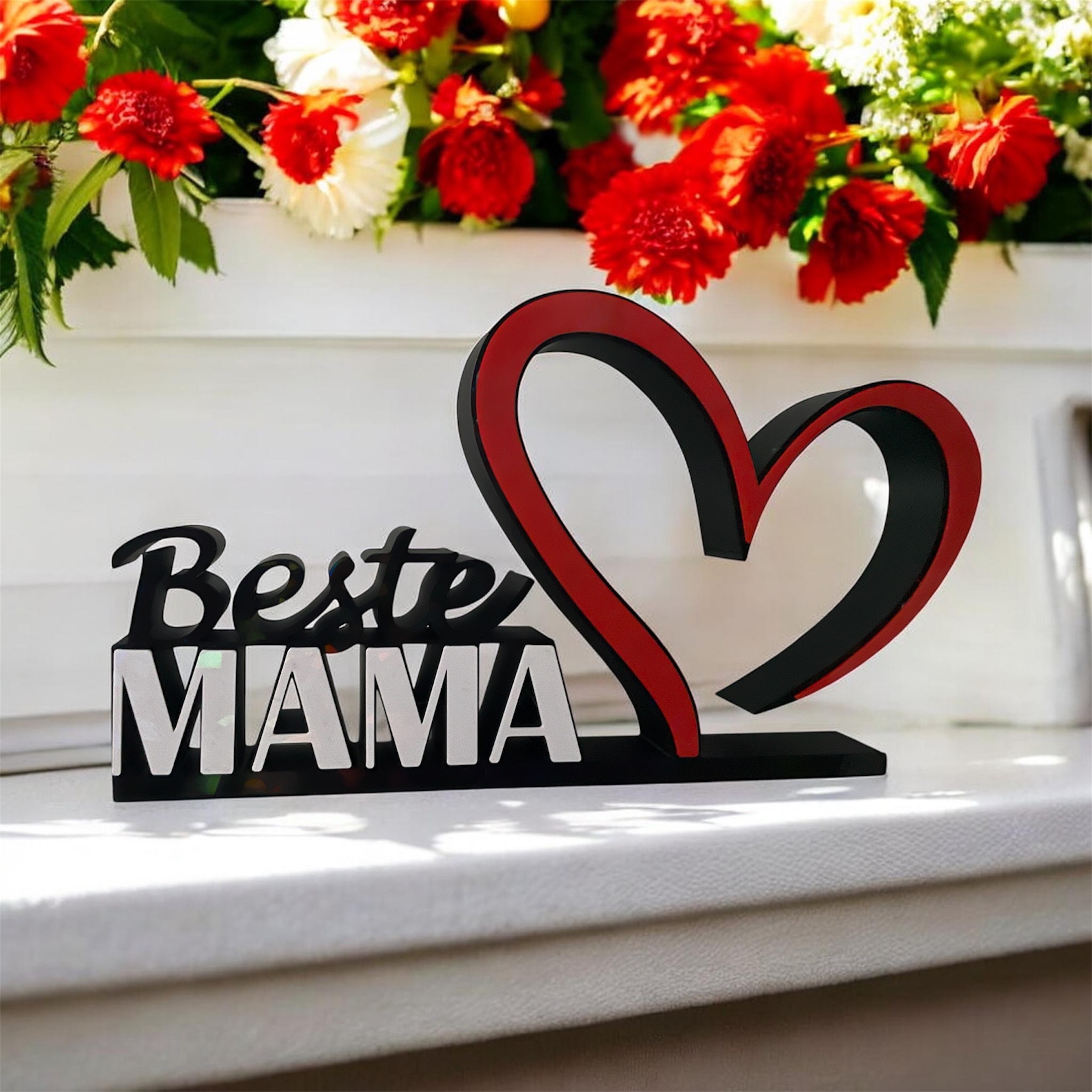 3D-Druck PLA Deko Dekoration Decoration FDM Beste Mama Aufsteller Muttertag ABS PETG PLA 3D Druck