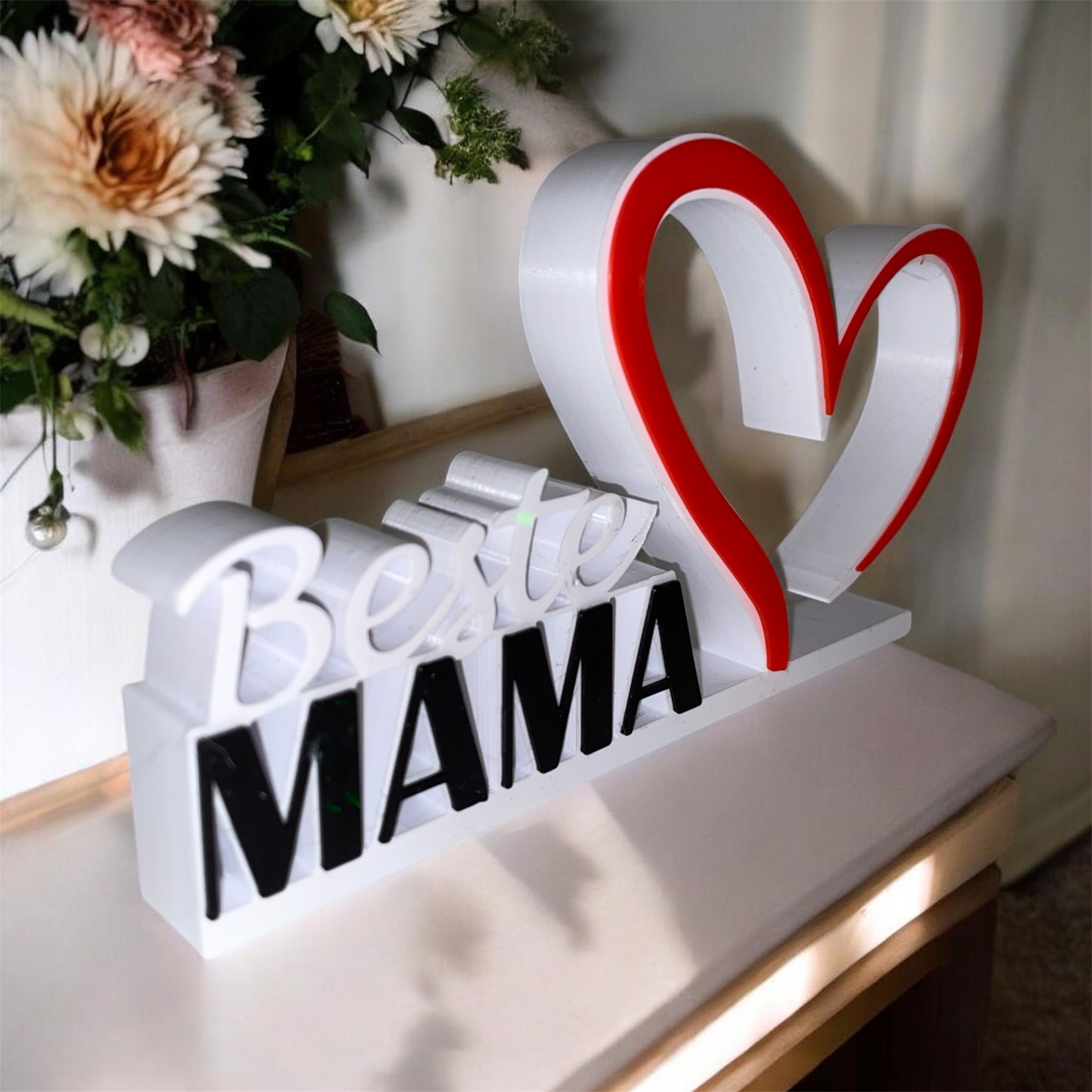 3D-Druck PLA Deko Dekoration Decoration FDM Beste Mama Aufsteller Muttertag