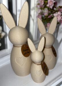 3D Druck PLA Hasen Familie Ostern